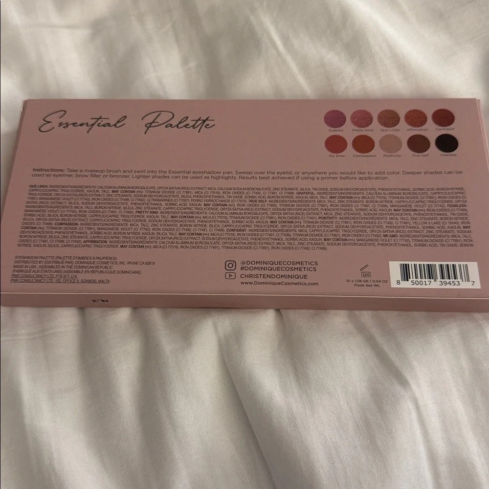 Dominique cosmetics essential palette new in box